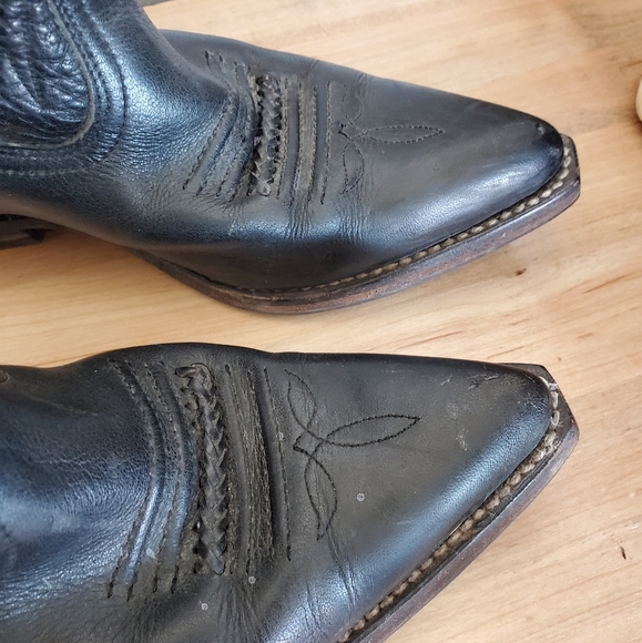 Vintage leather cowboy boots - Picture 2 of 6